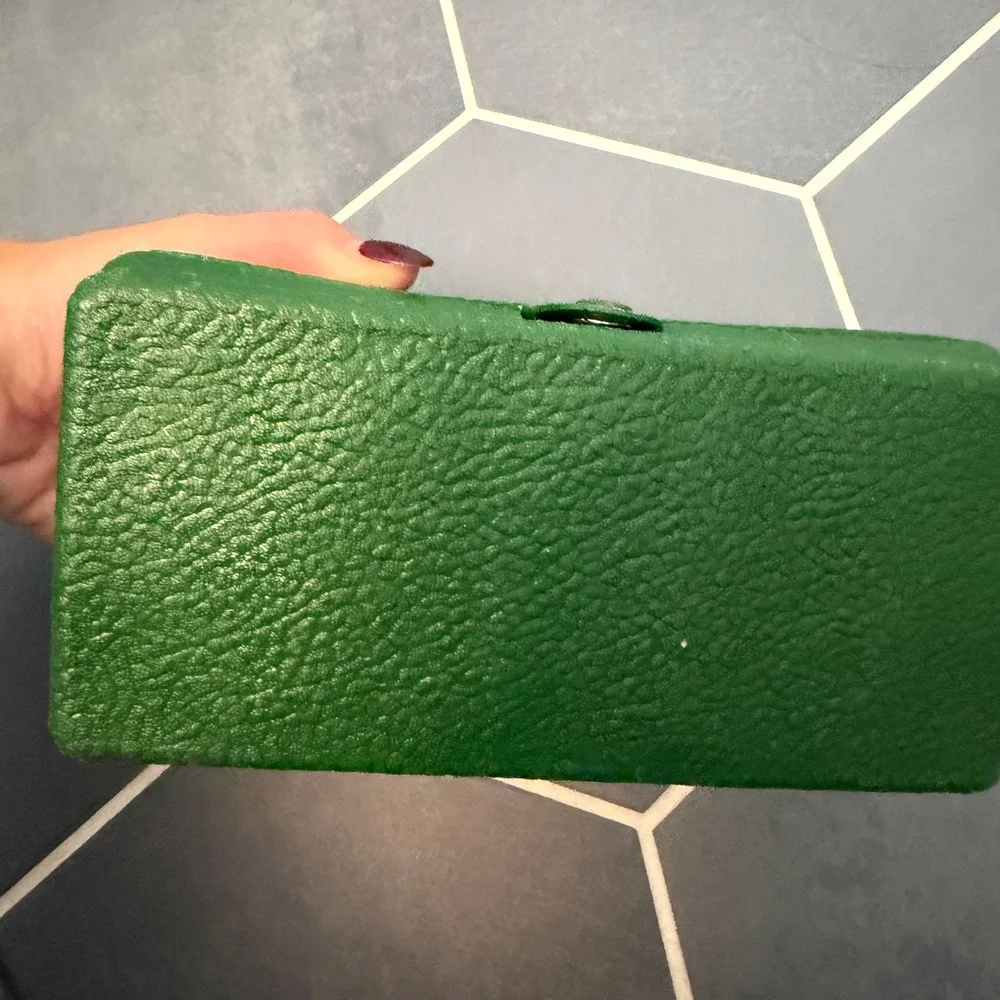 Singer Green Vintage Buttonholer Sewing‎ Machine Accessories Storage Box